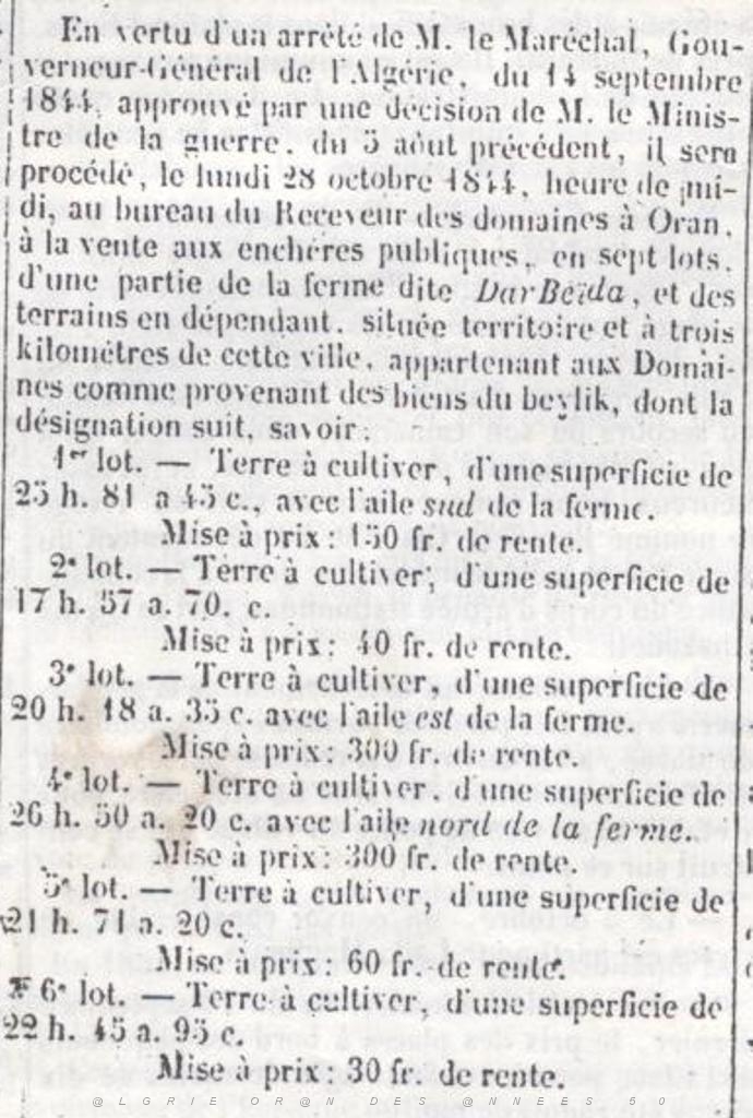 ECHO D ORAN SAMEDI 12 OCTOBRE 1844 PAGE 99 22.JPG